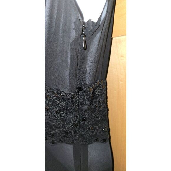 Chadwicks Black Sheer Overlay & Beaded Waist whimsigoth honeymoon - Picture 3 of 6